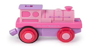 Bigjigs Battery Operated Powerful Pink Loco Wooden Train Set