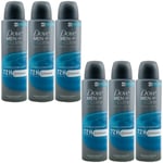Dove Men Clean Comfort Deodorant Spray 6 X 150ml 72H Care Cream Anti-perspirant