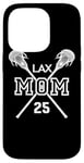Proud Love Lacrosse Mom #25 LAX Player Number 25 Fête des Mères Coque pour iPhone 14 Pro