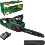 Bosch Cordless Chainsaw AdvancedChain 36V-35-40 (for Cutting Through Tough Hardwood; 36 Volt System; Chain Speed: 14m/s; 1x 2.0Ah Battery and Charger)