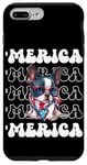 Coque pour iPhone 7 Plus/8 Plus Boston Terrier Merica Patriotic Boston 4 juillet