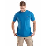 Berghaus Men's Organic Front & Back Logo T-Shirt, Vallarta Blue, XS