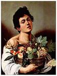 ArtPlaza Caravaggio-Boy with Fruit Basket Panneaux Decoratifs, Bois MDF, Multicolore, 60x80 Cm