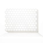 WALPLUS 1pcs 30x15cm Honey Mini Hexa White Glossy 3D Tile Stickers Wall Covering Panelling Decorative Art Splashback for Kitchen Bathroom Paint Stick on Tiles Bedroom Living Room Decors