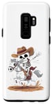 Coque pour Galaxy S9+ Dabbing Squelette Cowboy Costume d'Halloween pour enfants garçons hommes Dab