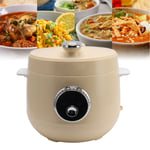 (Yellow)Portable Electric Pressure Cooker 900W Auto Timer Shutdown Safety