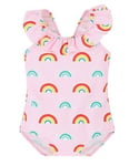 BNIP New Boots Mini Club Pink Rainbow Swimsuit Swimming Costume 9-12M Ht 74-80cm