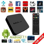 TV Box - Artizlee® Décodeur Multimédia Boîtier 4K 3D MXQ 4K, Android 7.1 Quad core S905W 8Go HD Media Player, 2.4GHz WiFi H.265