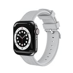 Compatible avec bracelet Apple Watch 41 mm 45 mm 38 mm 40 mm 42 mm 44 mm Bracelet de sport en silicone souple compatible avec Apple Watch SE/iWatch Series 7 6 5 4 3 2 1 (Gris), gris, 38 mm/40 mm/41 mm