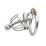 Luckly77 Men's Urethral Catheterization Cage Metal Stainless Steel Cb3000sm Masochistic Penis Lock Chastity Device SM Toy Exquisite And Beautiful (Size : 50mm)