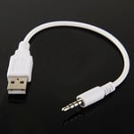 Câble pour iPod shuffle 1st / 2nd / 3rd Generation, Longueur: 15.5cm USB vers 3.5mm Jack Data Sync & de charge