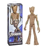 Marvel Avengers Titan Hero Series Groot Toy, 30-cm-scale Avengers: Endgame Figure, Marvel Toys for Children Aged 4 and Up