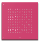 QLOCKTWO Classic Pretty Pink Wall Clock 45cm
