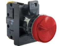 Signallampa 22mm röd 230V AC LED ST22-LC-230-LEDAC