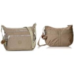 Kipling Women's Gabbie Shoulder Bag, Beige (True Beige), 35.5 x 30 x 18.5 cm Izellah, Women’s Cross-Body Bag, Beige (True Beige), 33x23x12 cm (B x H x T)