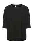 Carlamour 3/4 Top Jrs Noos Tops T-shirts & Tops Long-sleeved Black ONLY Carmakoma