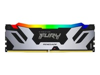 Kingston FURY Renegade RGB - DDR5 - module - 48 Go - DIMM 288 broches - 6000 MHz / PC5-48000 - CL32 - 1.35 V - mémoire sans tampon - on-die ECC - noir et argent