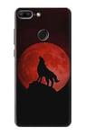 Wolf Howling Red Moon Case Cover For Huawei Honor 9 Lite