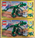 Lego 31058 2 sets Creator 3 in 1 Mighty Dinosaurs 174 pcs  NEW lego sealed~