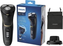Shaver Series 3000 Dry and Wet Electric Shaver Mens Wireless Shaver - Noir Gold