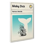 Book Cover Moby Dick Herman Melville Canvas Print for Living Room Bedroom Home Office Décor, Wall Art Picture Ready to Hang, 30 x 20 Inch (76 x 50 cm)