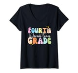 Womens Fifth Grade Dream Team Last Day Of 4th Grade Teachers V-Neck T-Shirt