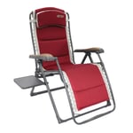 Quest Leisure Bordeaux Pro Relax XL Chair with Side Table Camping Garden