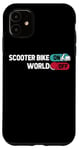 Coque pour iPhone 11 Trotinette Scooter Moto Motard - Patinette Mobylette