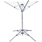 Séchoir à linge Araignée Rotatif 16m avec 4 Bras en Aluminium Étendoir Parapluie Hauteur 155cm - silberfarben
