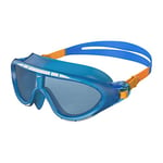Speedo Junior Biofuse Rift Swimming Goggles | Swimming Mask | Anti-Fog | Easy Adjustment | Anti-Leak , Blue/Orange, One Size