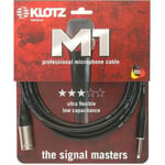 Klotz M1MP1K0500 câble micro XLR mâle 3 broches - jack 6.35 mm 2 broches 5 mètre