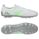 Mizuno Morelia Neo IV Pro AG Frontier - Vit/Neongrön/Grå - Konstgräs (AG), storlek 40½