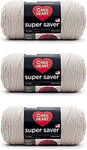 Red Heart Super Saver Lot de 3 flocons d'avoine en acrylique 198 g 4 moyens (peignés) 300 m pour tricot, crochet, travaux manuels et amigurumi