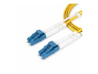 StarTech.com 5m (16.4ft) LC to LC (UPC) OS2 Single Mode Duplex Fiber Optic Cable, 9/125µm, Laser Optimized, 10G, Bend Insensitive, Low Insertion Loss
