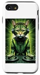 Coque pour iPhone SE (2020) / 7 / 8 Techno DJ cat Musique électronique EDM Rave cat Dance Music