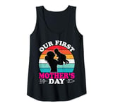 Womens Baby's First Mother's Day Matching Women Baby, Mother's Day Tank Top