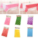 Plastic Polka Dot Table Cover Cloth Disposable Party Covers Clot Blue