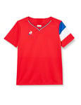Le Coq Sportif N°5 Maillot Match Premium Ss Enfant Vint T-Shirt, Vintage Rouge, 8A
