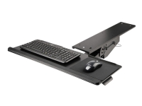 StarTech.com Tangentbordsbricka under skrivbord - Höjdjusterbar bricka för tangentbord och mus, rörlig i alla riktningar, 25.4 x 66 cm plattform - Ergonomisk skrivbordsmonterad tangentbordsbricka med musmatta och handledsstöd - Kan lutas/vridas - Bord för tangentbord/mus - kan monteras under bord - svart