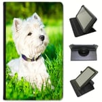 Fancy A Snuggle Westie White Dog in Grass Universal Faux Leather Case Cover/Folio for the Samsung Galaxy Tab A 7 inch