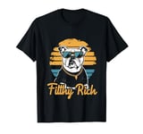 Funny Filthy Rich Old English Bulldog American Sunglasses T-Shirt