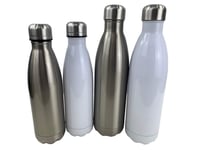 Stainless Steel Metal Water Bottle Flask Vacuum Insulated 350 500 750ml Sublimation Print Sports Flask Great for Work, Gym, Travel (Gradient Mint Green 500ml, 10)