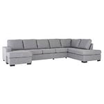 Grafu Furniture Nevada hörnsoffa med divan och avslut höger tyg grå