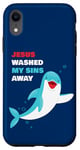 Coque pour iPhone XR Baptism Kids Christian Dolphin – Jesus Washed My Sins Away