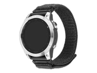 Fixed - Slinga För Smart Klocka - Nylon - 160-210 Mm - Mörkgrå - För Garmin Approach S70  Epix Pro  Instinct Crossover  Marq Athlete, Captain, Golfer  Quatix 7