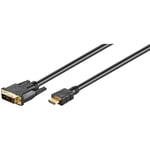 Cablexpert HDMI-DVI-D Single-link -kaapeli, 1,8 m, musta