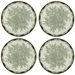 Ostindia Floris Tallrik 27 cm 4-pack, Grön