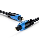 BlueRigger Digital Optical Audio Toslink Cable (3M, Fiber Optic Cord, 24K Gold-Plated) - Compatible with Home Theatre, Sound Bar, TV, Xbox, Playstation PS5, PS4