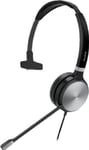 Yealink UH36 Mono Teams - Headset - på örat - kabelansluten - USB, 3,5 mm kontakt - svart och silver