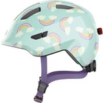 Abus Smiley 3.0 LED, Cykelhjälm, Junior, Blue Rainbow